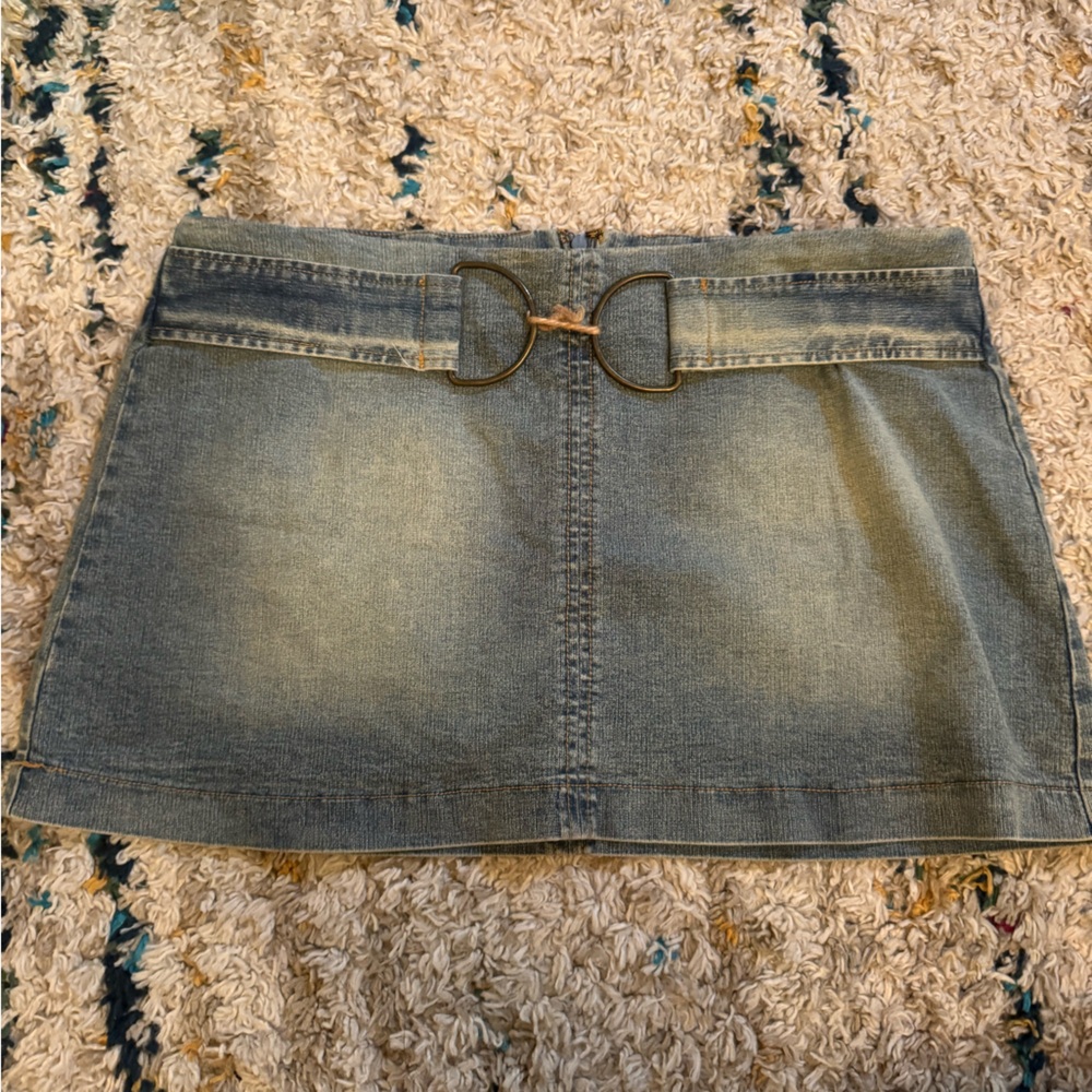 Silence + Noise Blue Denim Skirt